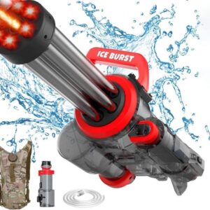 Single Tube Gatling Water Gun With Powerful Pumping And Cool Blue Appearance, Enjoying The Fun Of Summer Coolness